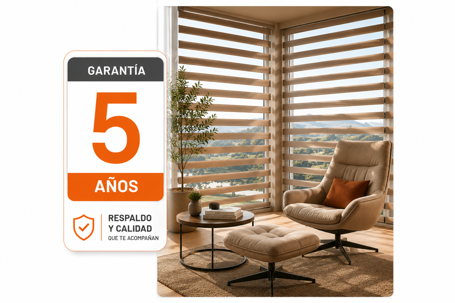 5 años de garantía Hunter Douglas